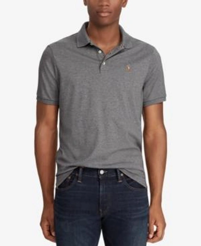 Shop Polo Ralph Lauren Men's Classic Fit Short Sleeve Soft Touch Polo In Fortress Grey Heather