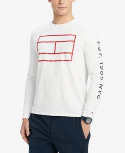 Shop Tommy Hilfiger Men's Hyde Graphic T-shirt, Created For Macy's In Bright White