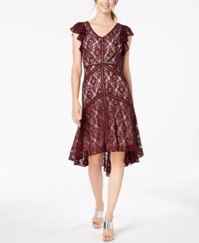 Shop Taylor Lace A-line Dress In Wine