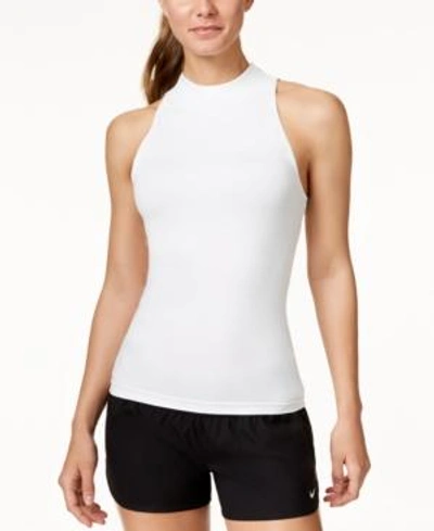 Shop Nike Sleeveless Rash Guard Women's Swimsuit In White