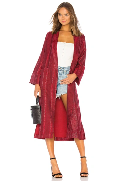 Shop Sundress Isabella Kimono In Red