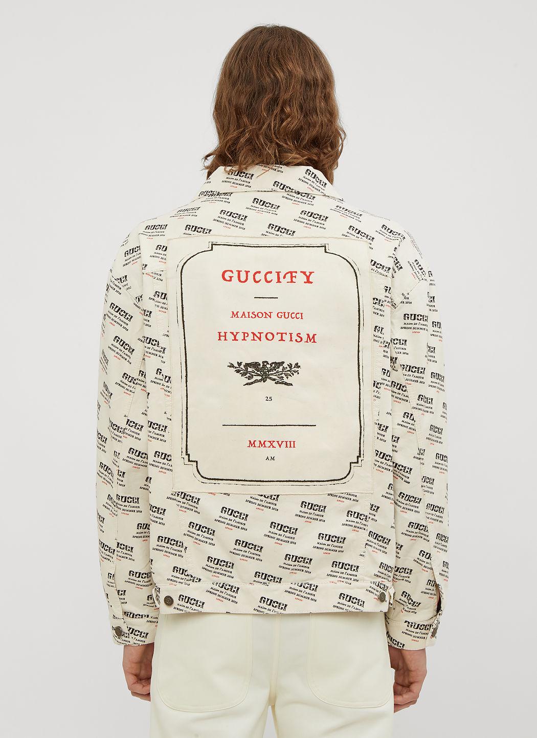 gucci stamp denim jacket