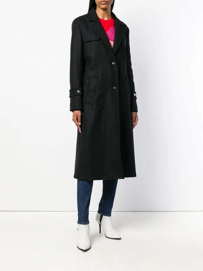 Shop Iceberg Back Embroidered Coat - Black