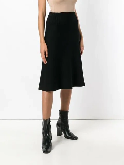 Shop Dorothee Schumacher High-waist Knitted Skirt - 999 Black
