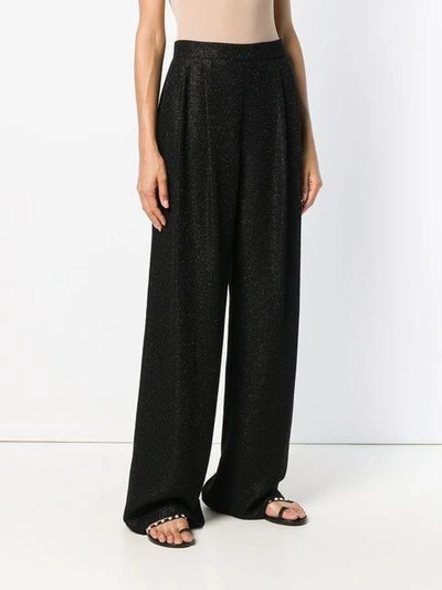 Shop Max Mara Palazzo Trousers In Black