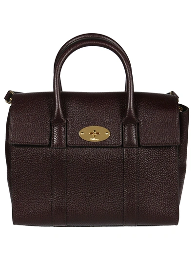 Shop Mulberry Bayswater Small Tote In Oxblood