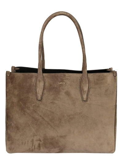 Shop Lanvin Nano Medium Shopper Bag In Light Brown