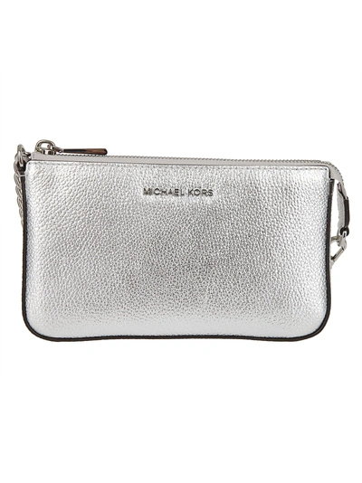 Shop Michael Kors Jet Set Chain Tote In Silver