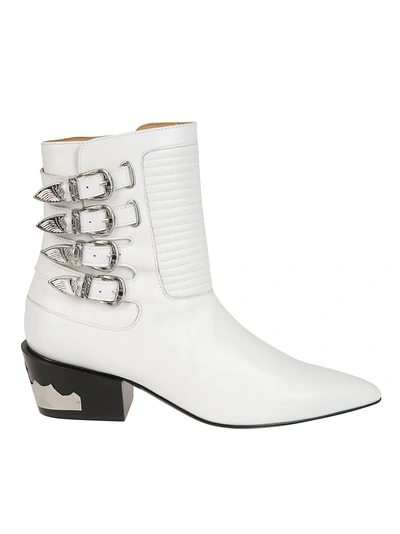 Shop Toga Western Biker Boots In White