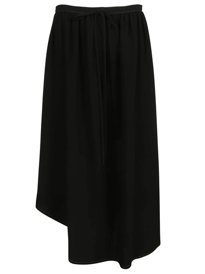 Shop Loewe Asymmetric Skirt In Black