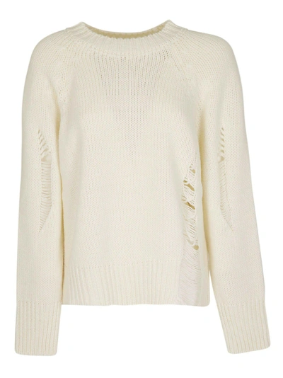 Shop Federica Tosi Distressed Sweater In White