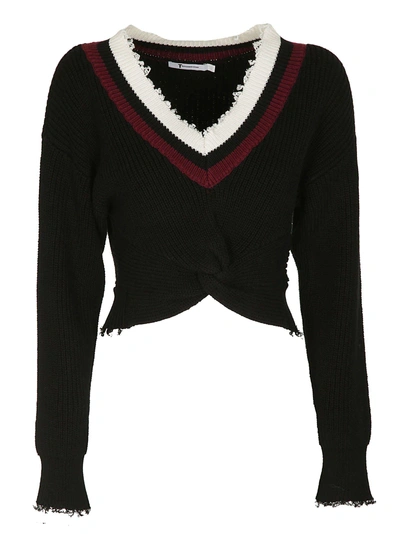 Shop Alexander Wang T T By Alexander Wang Cropped Sweater In Black