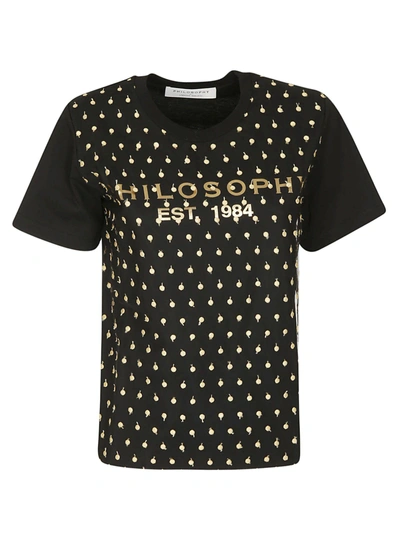 Shop Philosophy Di Lorenzo Serafini Polka Dot Pattern T-shirt In Black