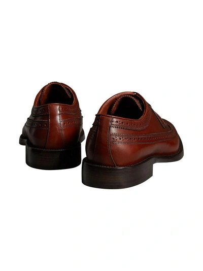 Shop Burberry Leather Derby Brogues - Brown