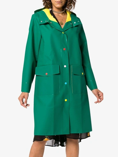 Shop Mira Mikati Long Length Hooded Raincoat