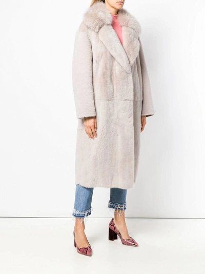 Shop Blancha Belted Fur Coat