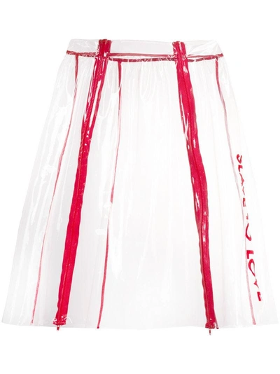 Shop Each X Other Contrast Flared Mini Skirt In Red