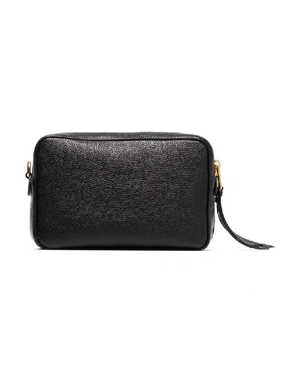 Shop Prada Black Logo Double Strap Leather Camera Bag