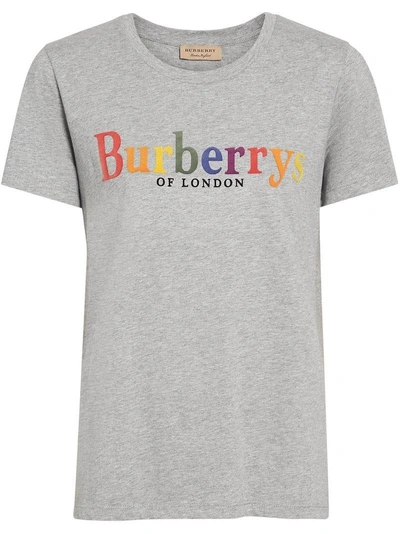 Shop Burberry Archive Logo T-shirt - Grey
