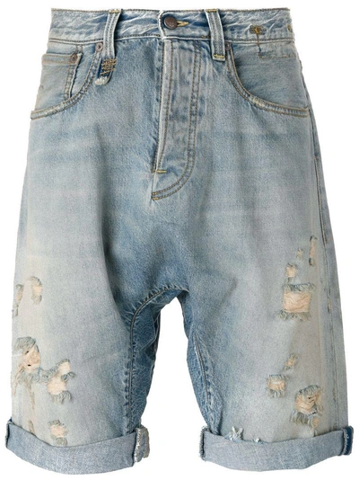 Shop R13 Ripped Denim Shorts - Blue