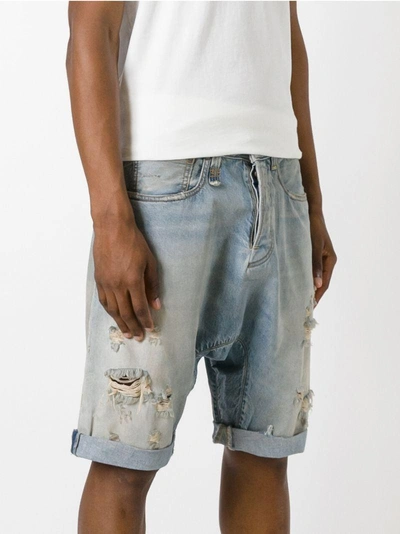 Shop R13 Ripped Denim Shorts - Blue