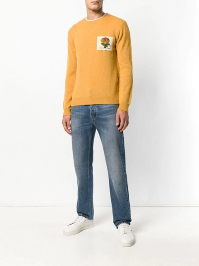 Shop Kent & Curwen Logo Patch Sweater - Orange