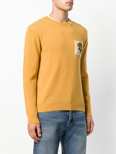 Shop Kent & Curwen Logo Patch Sweater - Orange