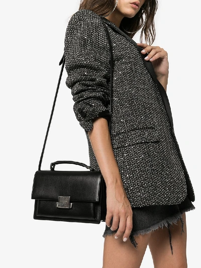 Shop Saint Laurent Black Bellechasse Leather Shoulder Bag