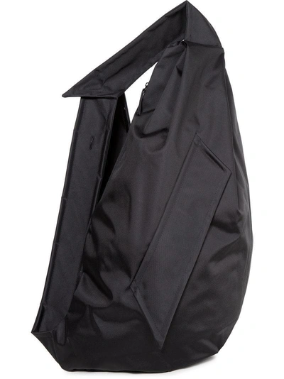 Shop Eastpak X Raf Simons 'sleek Sling' Crossbody Logo Embellished Bag - Black