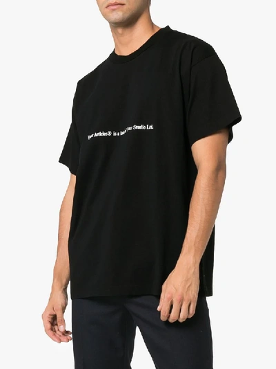 Shop Vyner Articles 'a Vision' Printed Cotton T-shirt - Black