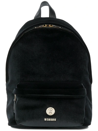 Shop Versus Logo Mini Backpack In Black