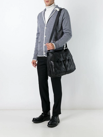 Shop Orciani Pocket Detail Messenger Bag - Black