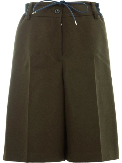Shop Sacai Knee-length Shorts - Green