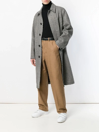 Shop Ami Alexandre Mattiussi Wide Fit Trousers - Neutrals
