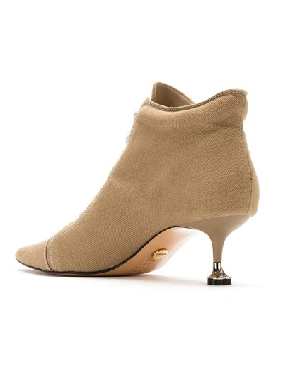 Shop Andrea Bogosian Pointed Toe Boots - Neutrals
