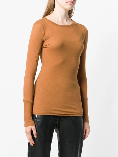 Shop Humanoid Boat Neck T-shirt In Brown