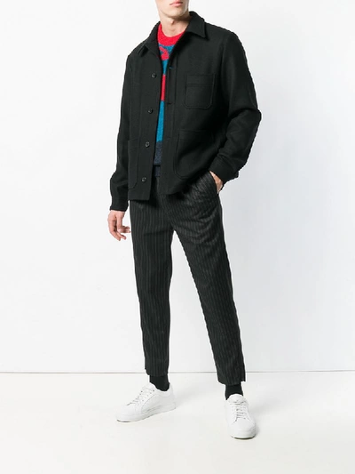 Shop Ps By Paul Smith Button-up Jacket - Black