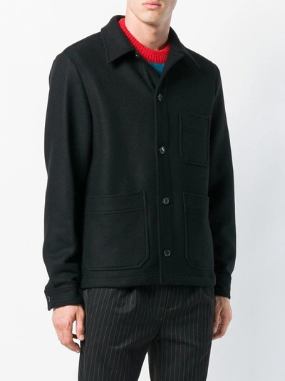 Shop Ps By Paul Smith Button-up Jacket - Black