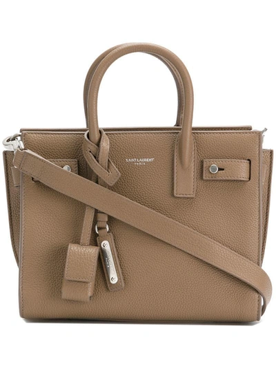 Shop Saint Laurent Nano Sac De Jour Souple Tote - Brown