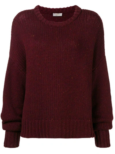 Shop N•peal Oversized Side Split Jumper In Red