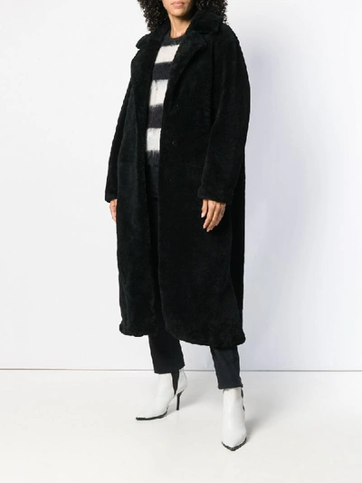 Shop Yves Salomon Meteo Lamb Fur Coat - Black
