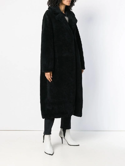 Shop Yves Salomon Meteo Lamb Fur Coat - Black