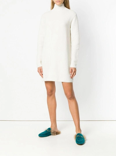 Shop N•peal Knitted Sweater Dress In White