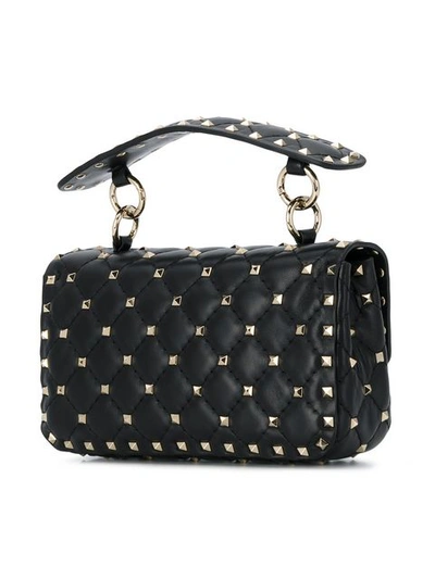 Shop Valentino Garavani Rockstud Spike Small Shoulder Bag - Black