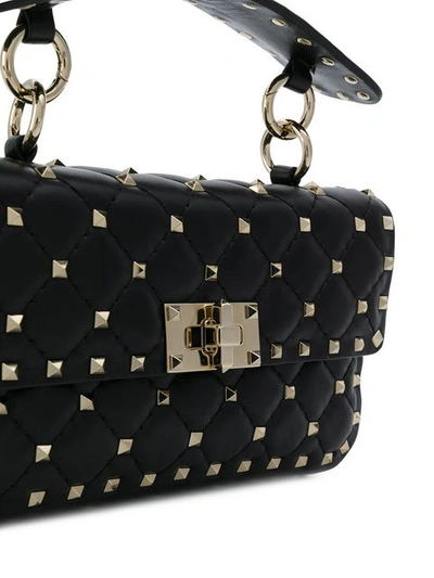 Shop Valentino Garavani Rockstud Spike Small Shoulder Bag - Black