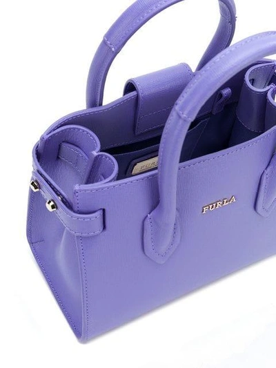 Shop Furla Pin Tote Bag - Purple