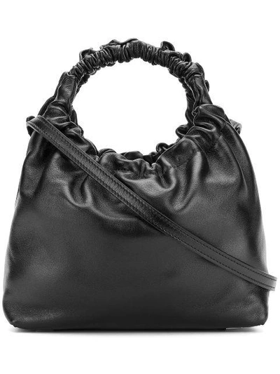 Shop The Row Ruched Handle Tote Bag In Black Pld