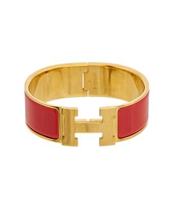 hermes red enamel bracelet