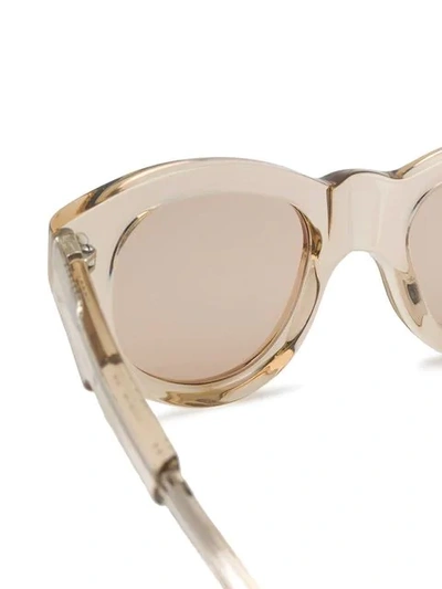 Shop Kuboraum Round Sunglasses In Neutrals