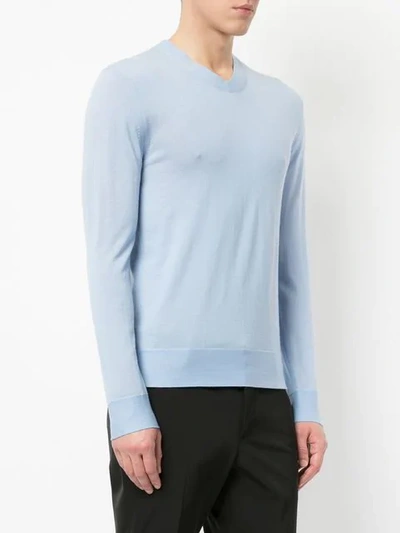 Shop Cerruti 1881 V-neck Jumper In Blue